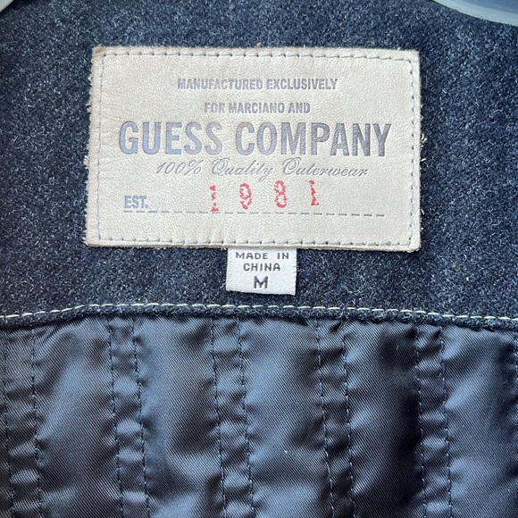 Vintage Guess Company Mens Medium Leather Jacket - Picture 2 of 6